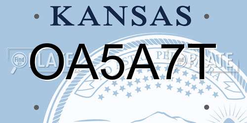 OA5A7T Kansas License Plate