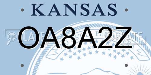 OA8A2Z Kansas License Plate