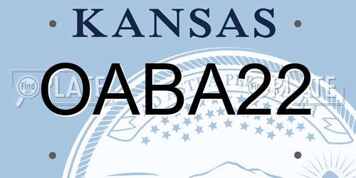 OABA22 Kansas License Plate
