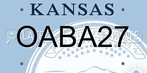 OABA27 Kansas License Plate