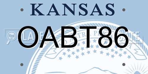 OABT86 Kansas License Plate