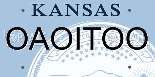 OAOITOO Kansas License Plate