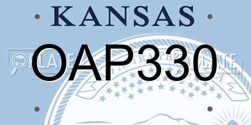 OAP330 Kansas License Plate