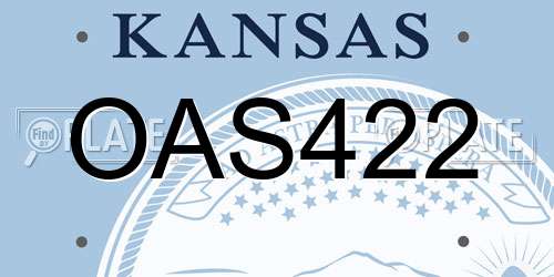 OAS422 Kansas License Plate