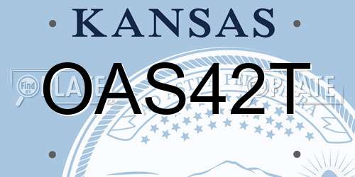 OAS42T Kansas License Plate