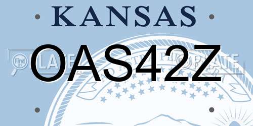 OAS42Z Kansas License Plate