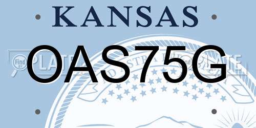 OAS75G Kansas License Plate