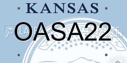 OASA22 Kansas License Plate