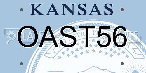 OAST56 Kansas License Plate