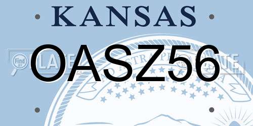 OASZ56 Kansas License Plate