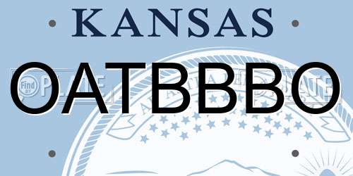 OATBBBO Kansas License Plate