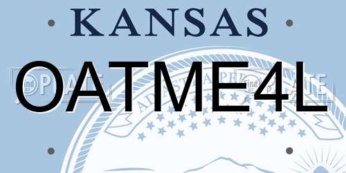 OATME4L Kansas License Plate