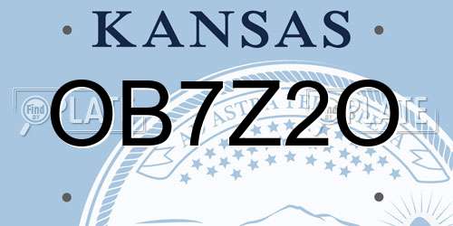 OB7Z2O Kansas License Plate