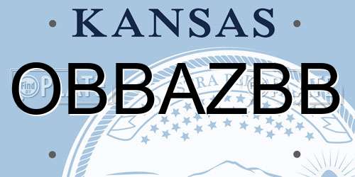 OBBAZBB Kansas License Plate