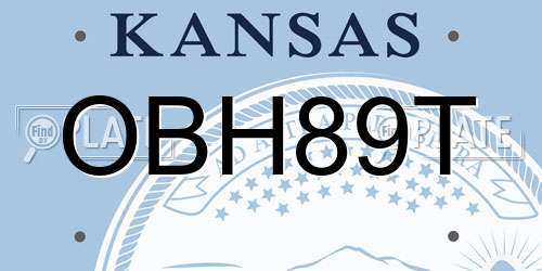 OBH89T Kansas License Plate