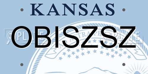 OBISZSZ Kansas License Plate