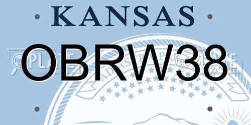 OBRW38 Kansas License Plate