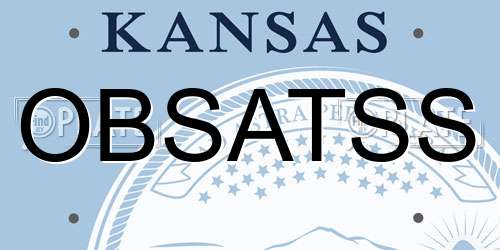 OBSATSS Kansas License Plate