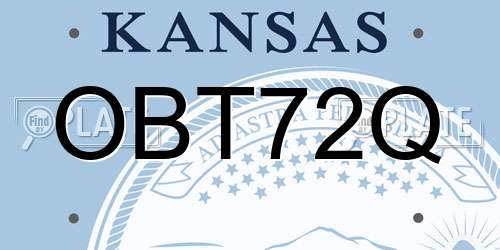 OBT72Q Kansas License Plate