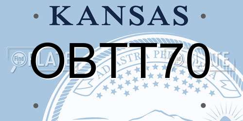 OBTT70 Kansas License Plate