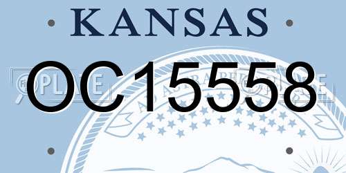 OC15558 Kansas License Plate