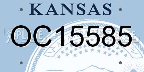 OC15585 Kansas License Plate