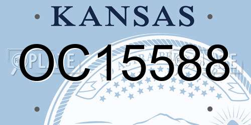 OC15588 Kansas License Plate