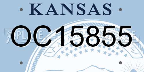 OC15855 Kansas License Plate