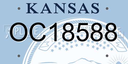 OC18588 Kansas License Plate