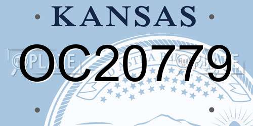 OC20779 Kansas License Plate