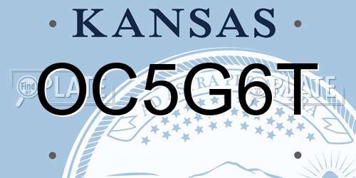 OC5G6T Kansas License Plate