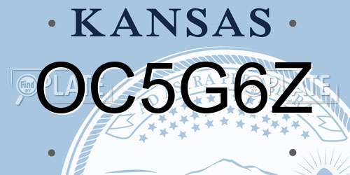 OC5G6Z Kansas License Plate