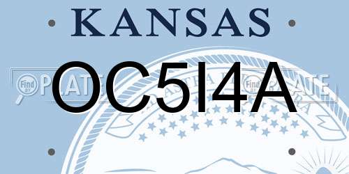 OC5I4A Kansas License Plate