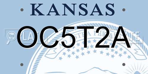 OC5T2A Kansas License Plate