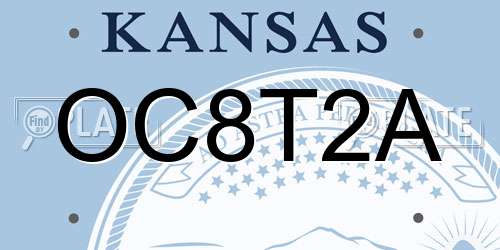 OC8T2A Kansas License Plate