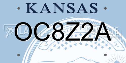 OC8Z2A Kansas License Plate