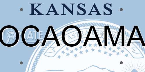 OCAOAMA Kansas License Plate