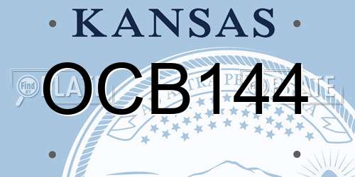 OCB144 Kansas License Plate