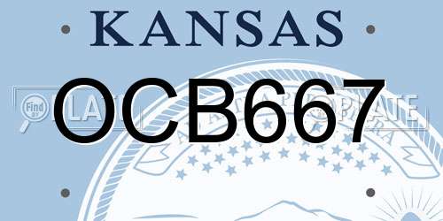 OCB667 Kansas License Plate