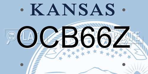 OCB66Z Kansas License Plate
