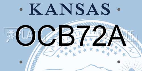 OCB72A Kansas License Plate