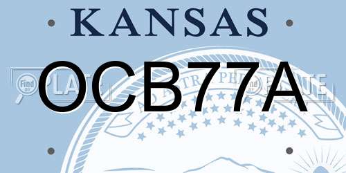 OCB77A Kansas License Plate