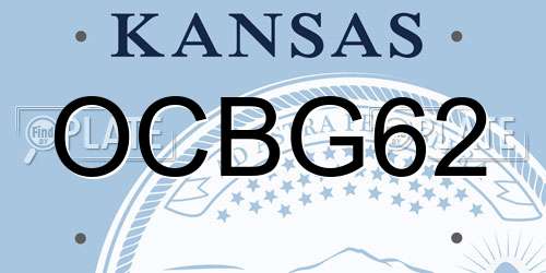 OCBG62 Kansas License Plate