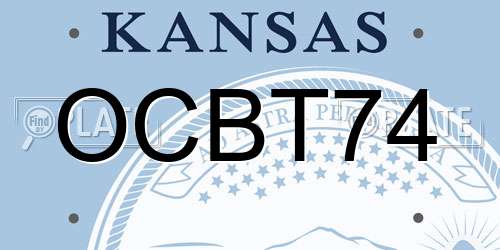 OCBT74 Kansas License Plate