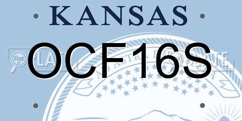 OCF16S Kansas License Plate
