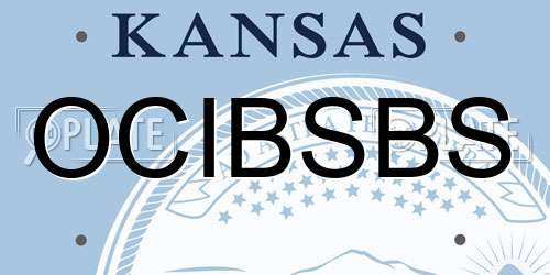 OCIBSBS Kansas License Plate