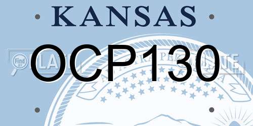 OCP130 Kansas License Plate