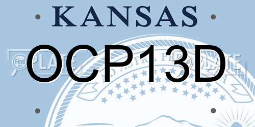 OCP13D Kansas License Plate