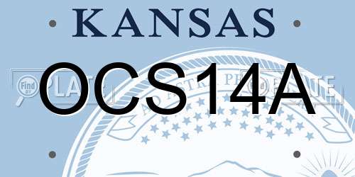 OCS14A Kansas License Plate