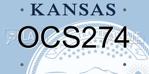 OCS274 Kansas License Plate
